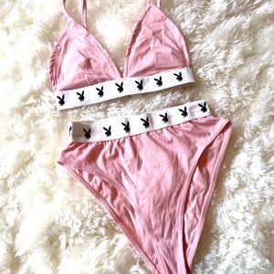 Playboy High waist briefs and triangle bra
